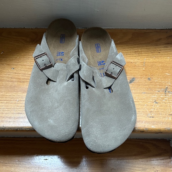 Birkenstock Taupe Suede Buckle Sandals - Picture 5 of 5